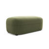 POUF Samt Stoff Grün - Schwarz/Olivgrün, Kunststoff/Textil (92/40/48cm) - Makamii