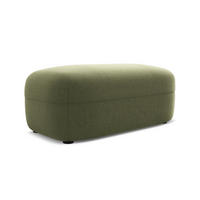 POUF Samt Stoff Grün - Schwarz/Olivgrün, Kunststoff/Textil (92/40/48cm) - Makamii