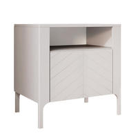 NACHTSCHRANK LORIEN 54/40/57 cm Kaschmir - Kaschmir/Schwarz, Holzwerkstoff/Metall (54/57.1/40.6cm) - Idohome