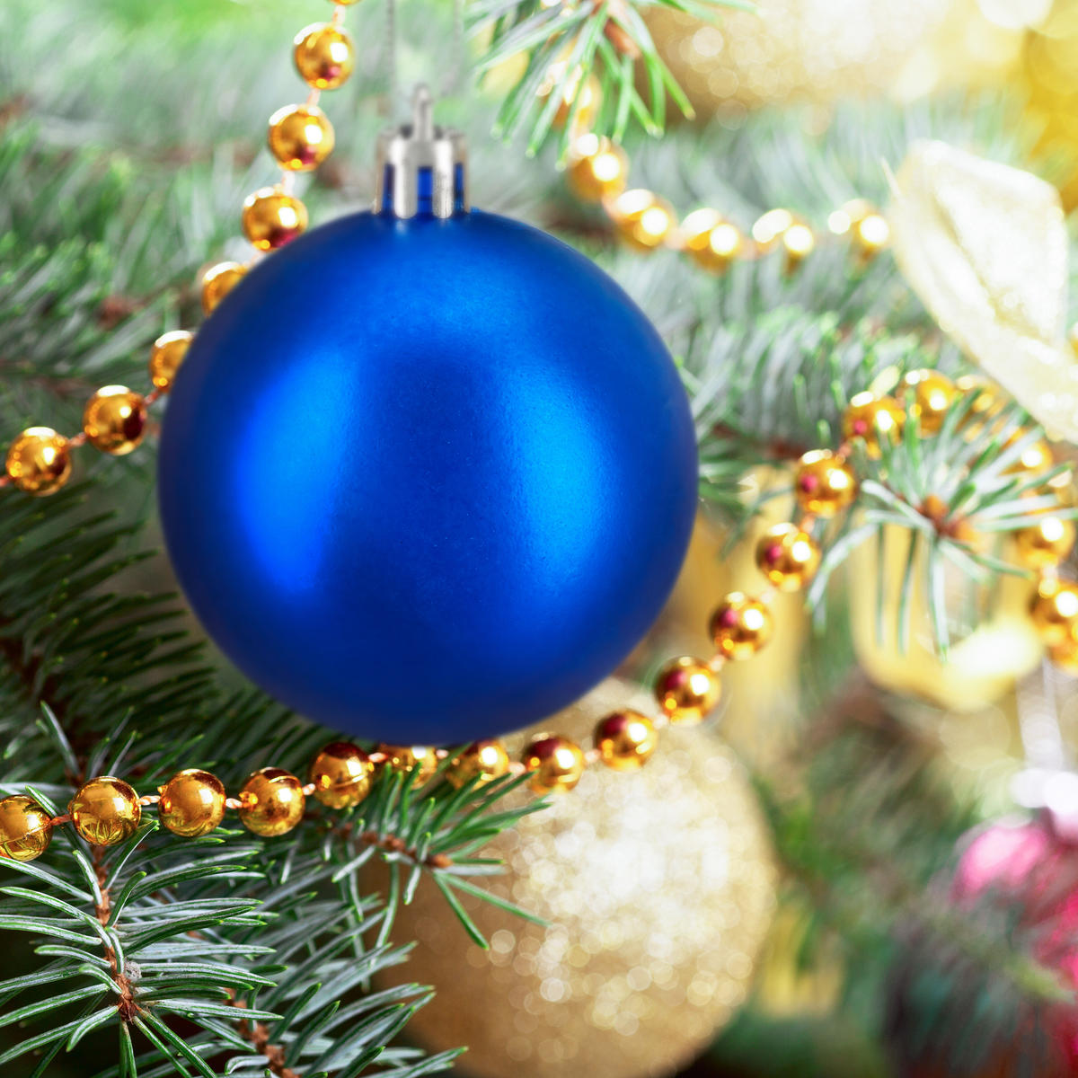 100XWEIHNACHTSKUGELN - Blau, Kunststoff (6/7/6cm) - Relaxdays