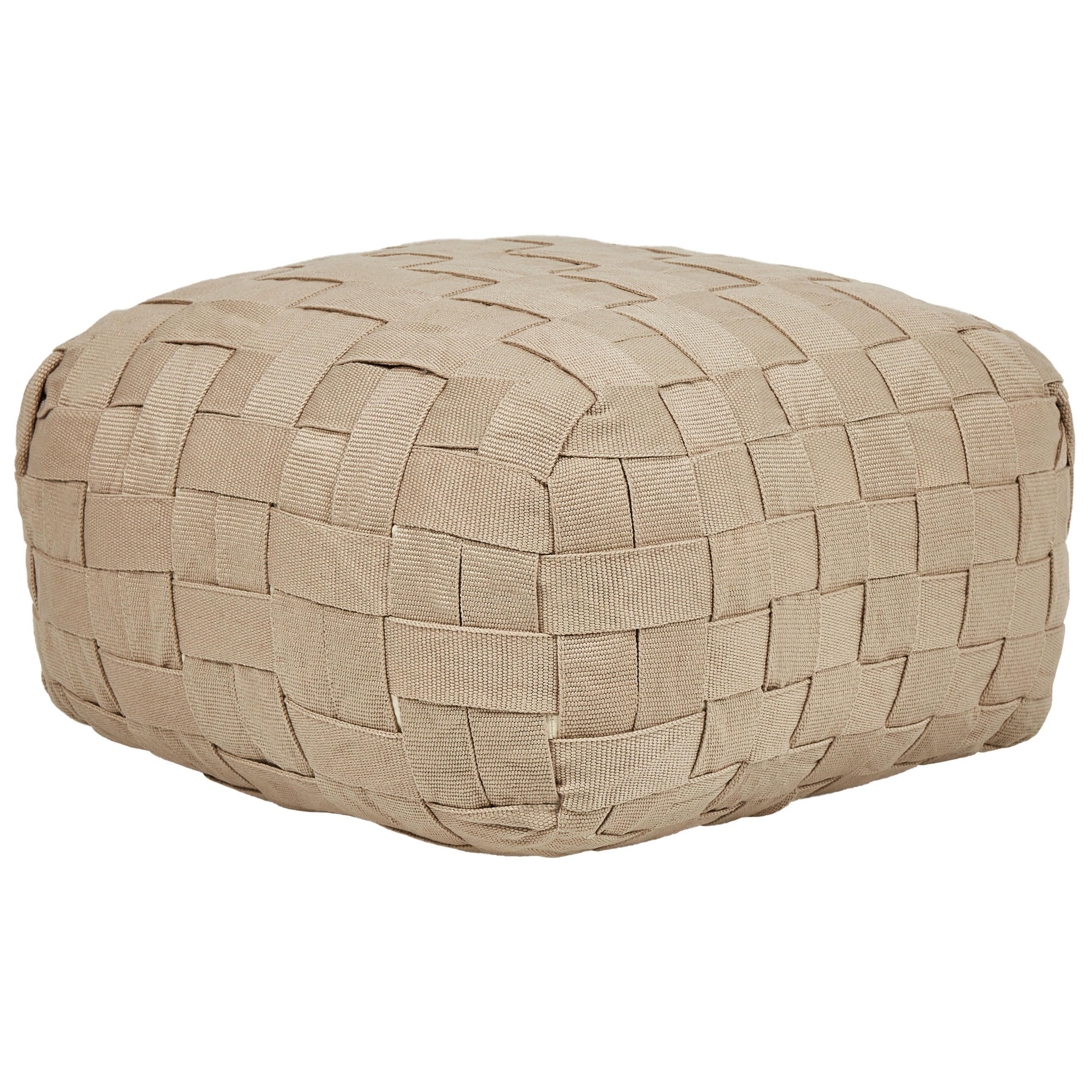 POUF Beige Bodla - Beige, Kunststoff (50/30/50cm) - Beliani