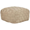 POUF Beige Bodla - Beige, Kunststoff (50/30/50cm) - Beliani