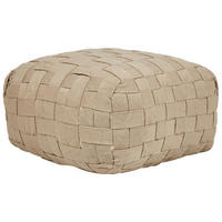 POUF Beige Bodla - Beige, Kunststoff (50/30/50cm) - Beliani
