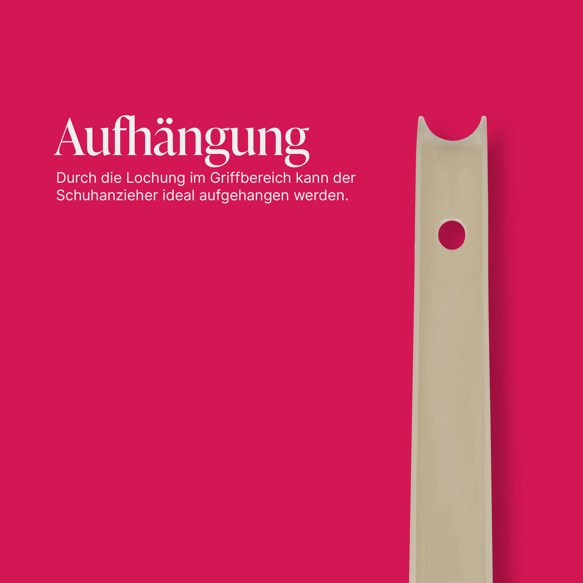 SCHUHLÖFFEL Kunststoff Beige 64 cm - Beige, Kunststoff (4/1/64cm) - ProHome