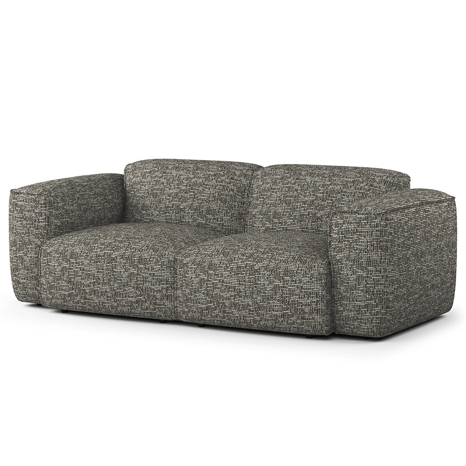 2-SITZER SOFA - Schwarz/Grau, Kunststoff/Textil (220/71/102cm) - home24