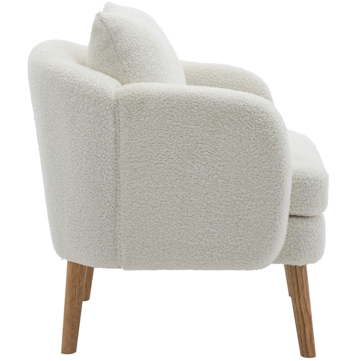 SESSEL Teddy 71 x 72 x 71 cm White mit Kissen - Weiß, Kunststoff (72/71/71cm) - Meubliv