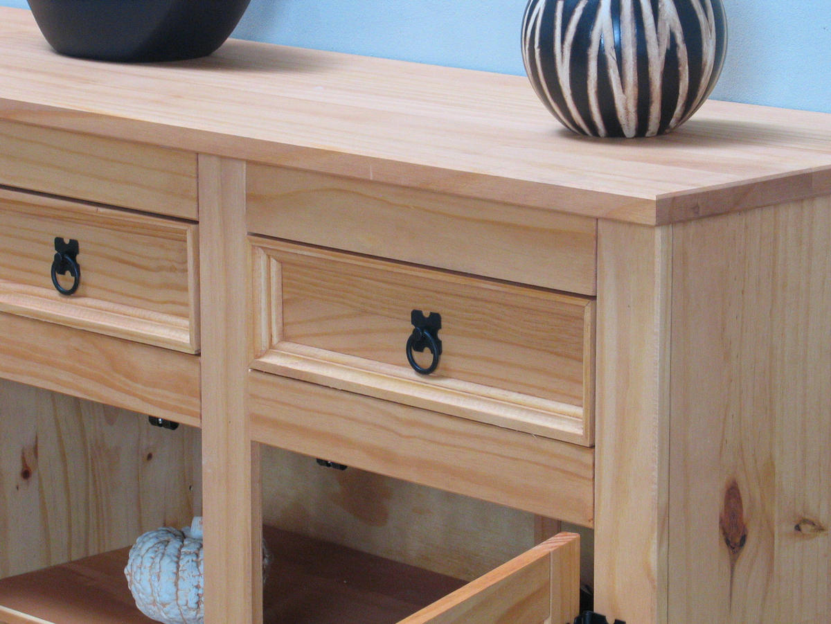 SIDEBOARD natur - Braun, Holz/Textil (200/84/44cm) - ebuy24