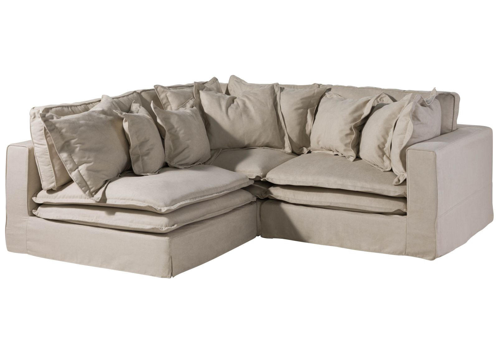 Massivmoebel24 Ecksofa Beige 238x234 cm