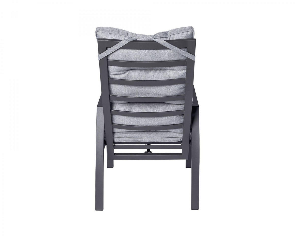 GARTENSTUHL Burundi 67x60x109 cm, Metall, Anthrazit - Anthrazit, Metall (67/109/60cm) - dasmöbelwerk