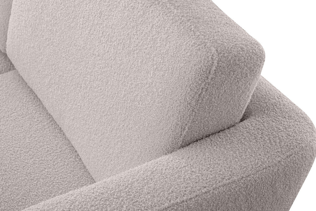 SOFA TAGIO mit Armlehnen, Hellgrau - Hellgrau/Braun, Buchenholz/Textil (153/80/84cm) - KONSIMO®