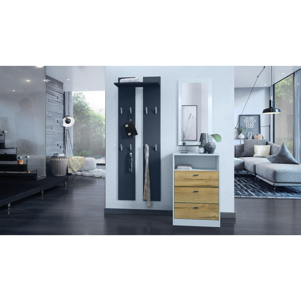 Thumbnail - Vladon Kommode, Eiche, Holzwerkstoff, 56x86.5x36 cm, Wohnzimmer, Kommoden & Sideboards, Kommoden