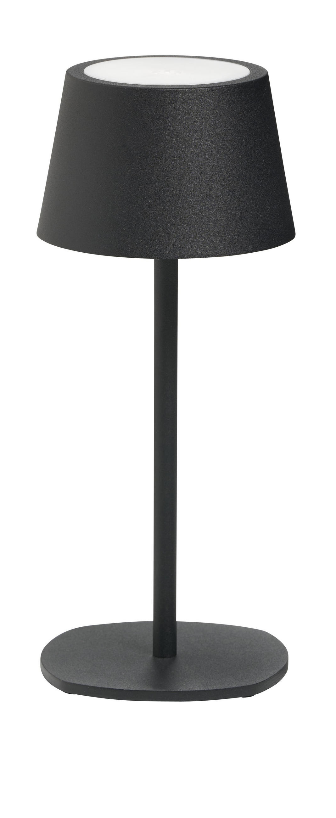 3IN1-LED-TISCHLAMPE - vielseitige Flaschenleuchte mit Dimmfunktion und Akku für Innen und Außen, schwarz - Schwarz, Metall (15/15/45cm) - Northpoint