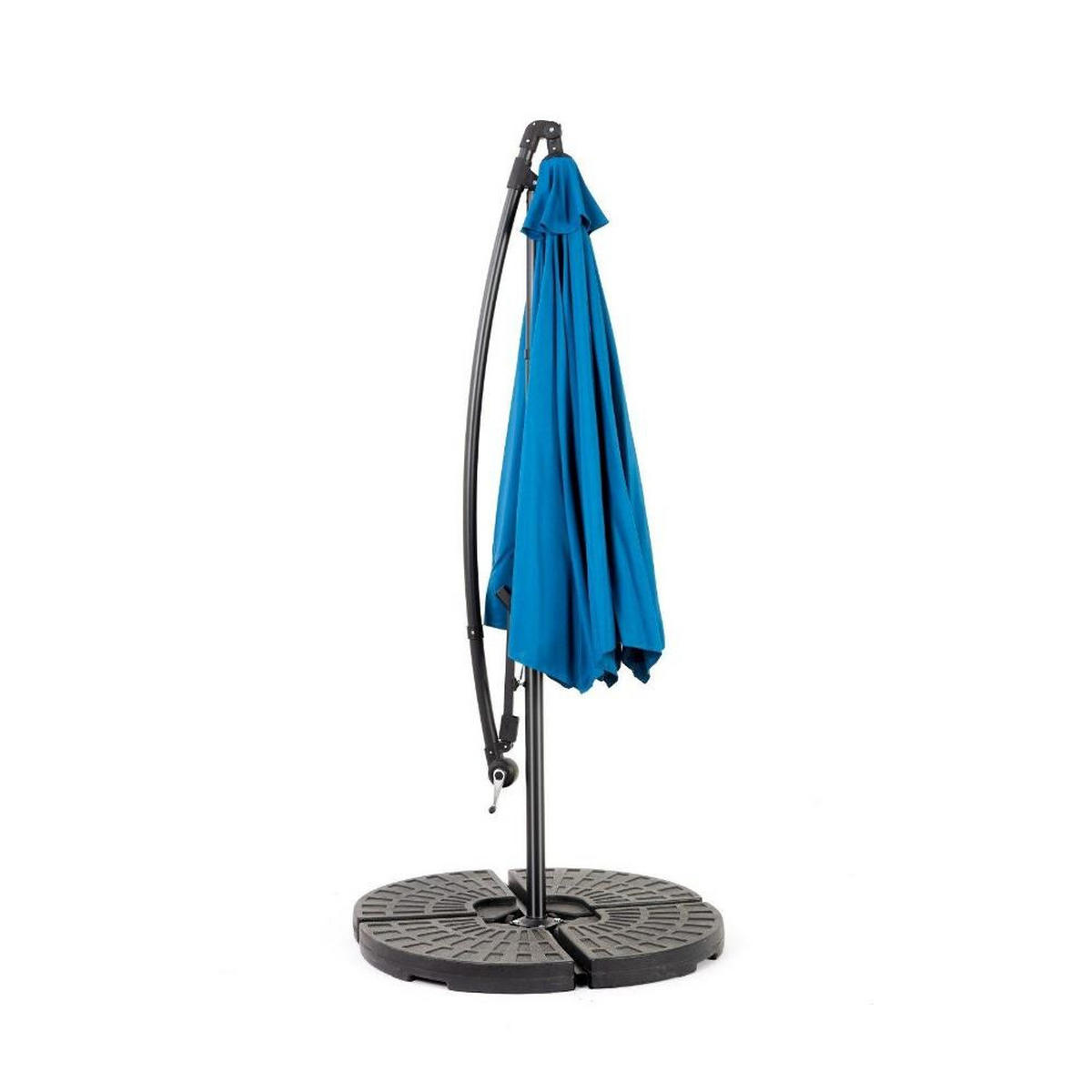 SONNENSCHIRM 295x295cm,Ampelschirm,Gartenschirm,Aluminium,Sonnenschutz,Blau - Blau, Metall (295/295cm) - LVHOM