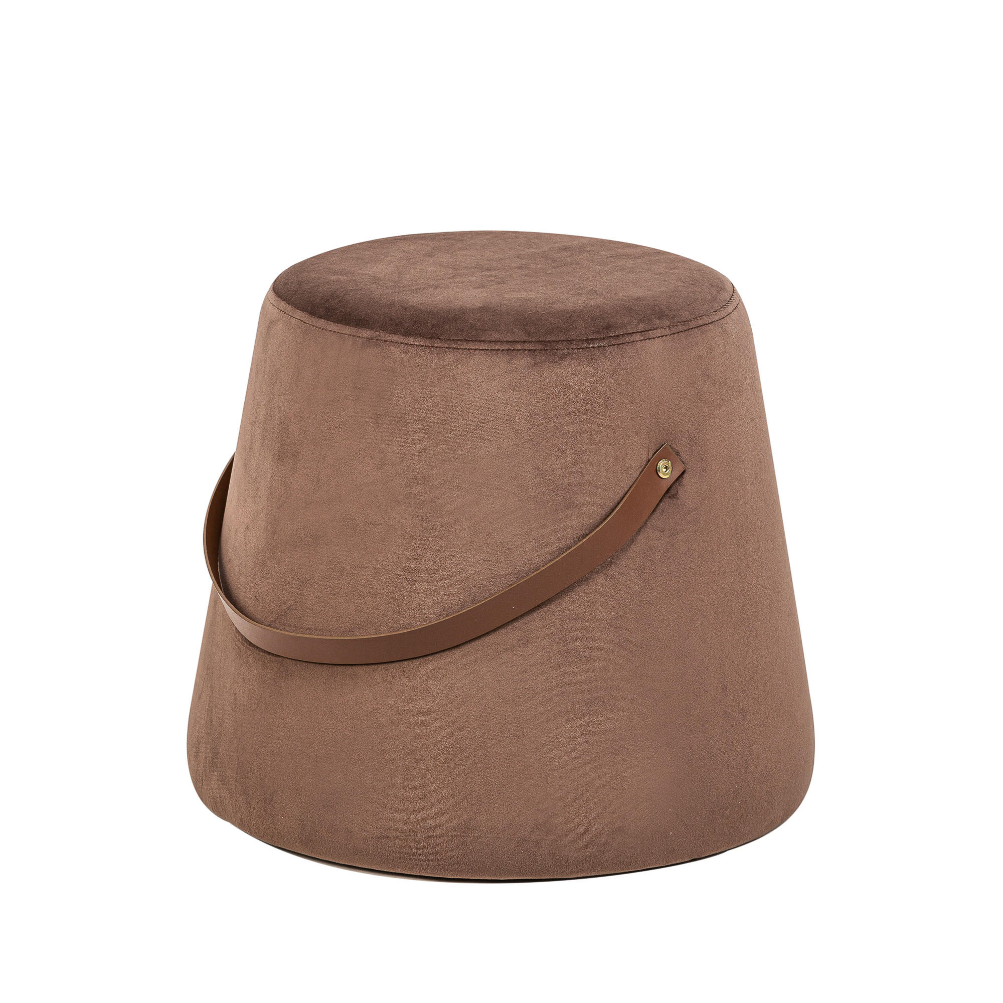 POUF Samt Braun - Braun, Textil (42/36/42cm) - Nordlys