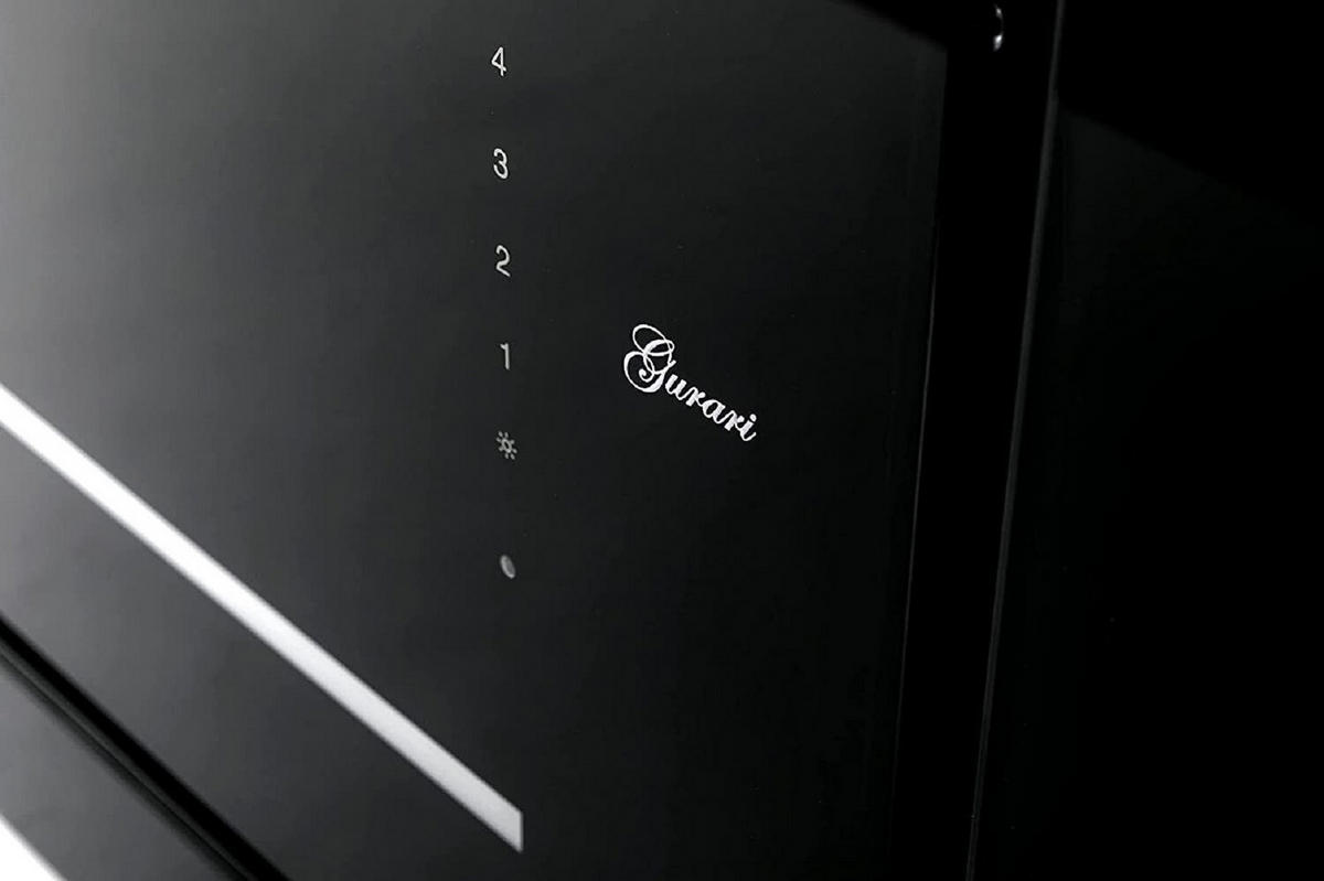 DUNSTABZUGSHAUBE GCH C 341 120 BL 120 cm Schwarz - Schwarz, Glas (120/10/60cm) - Gurari