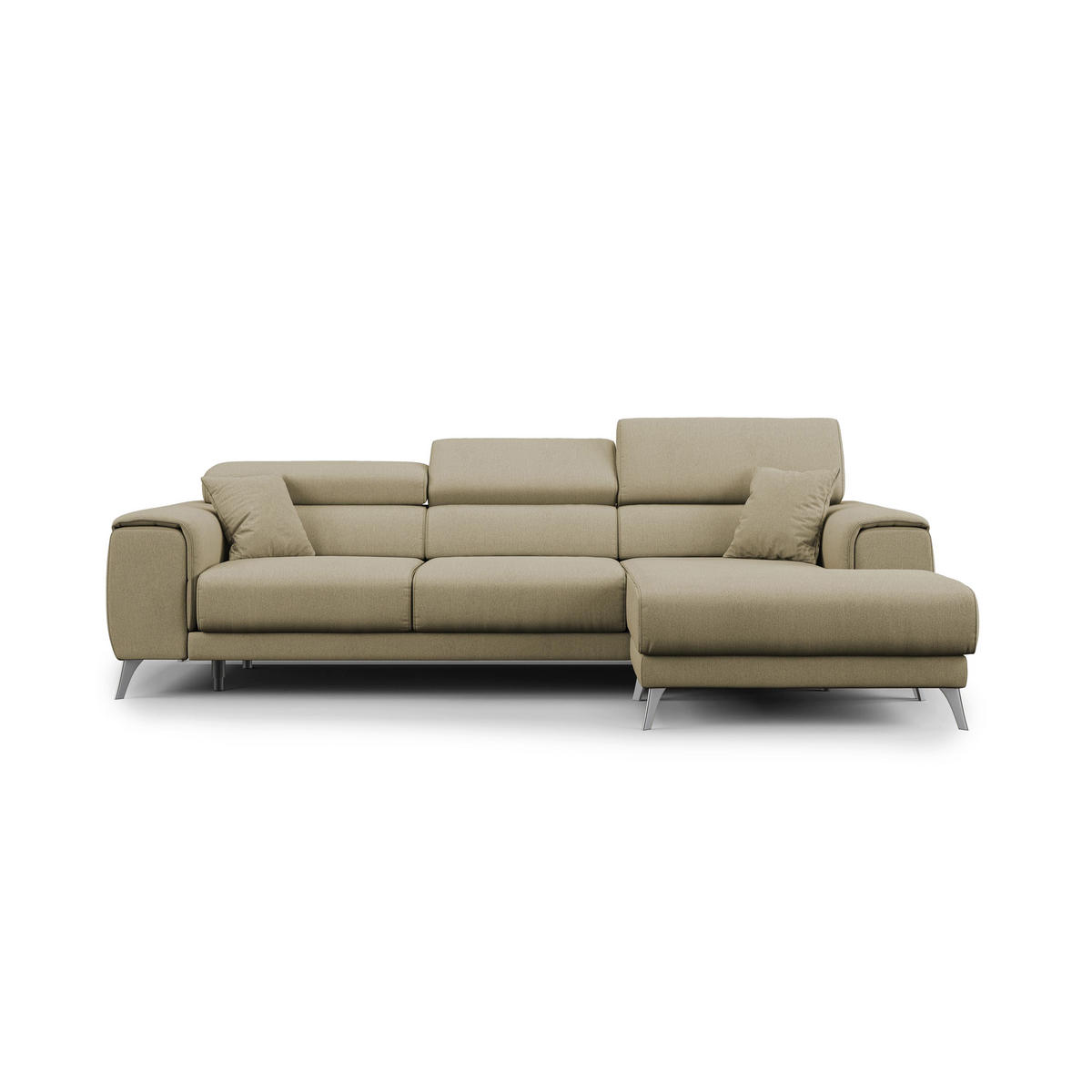ECKSOFA LINKS Fusion - Beige, Textil (260/102cm) - Divani.store