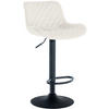 BARHOCKER Samt creme - Creme/Schwarz, Textil/Metall (48/81/54cm) - CLP