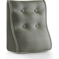 RÜCKENKISSEN Kopfteilkissen Polyesterleinen grau 50/22cm - Grau, Textil (22/50cm) - Vercart