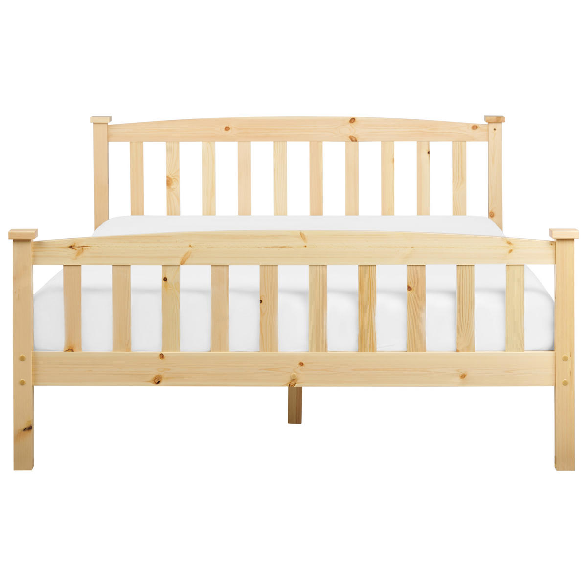 BETT mit Lattenrost 140x200 cm Heller Holzfarbton Giverny - Hellbraun, Holz (140/200cm) - Beliani