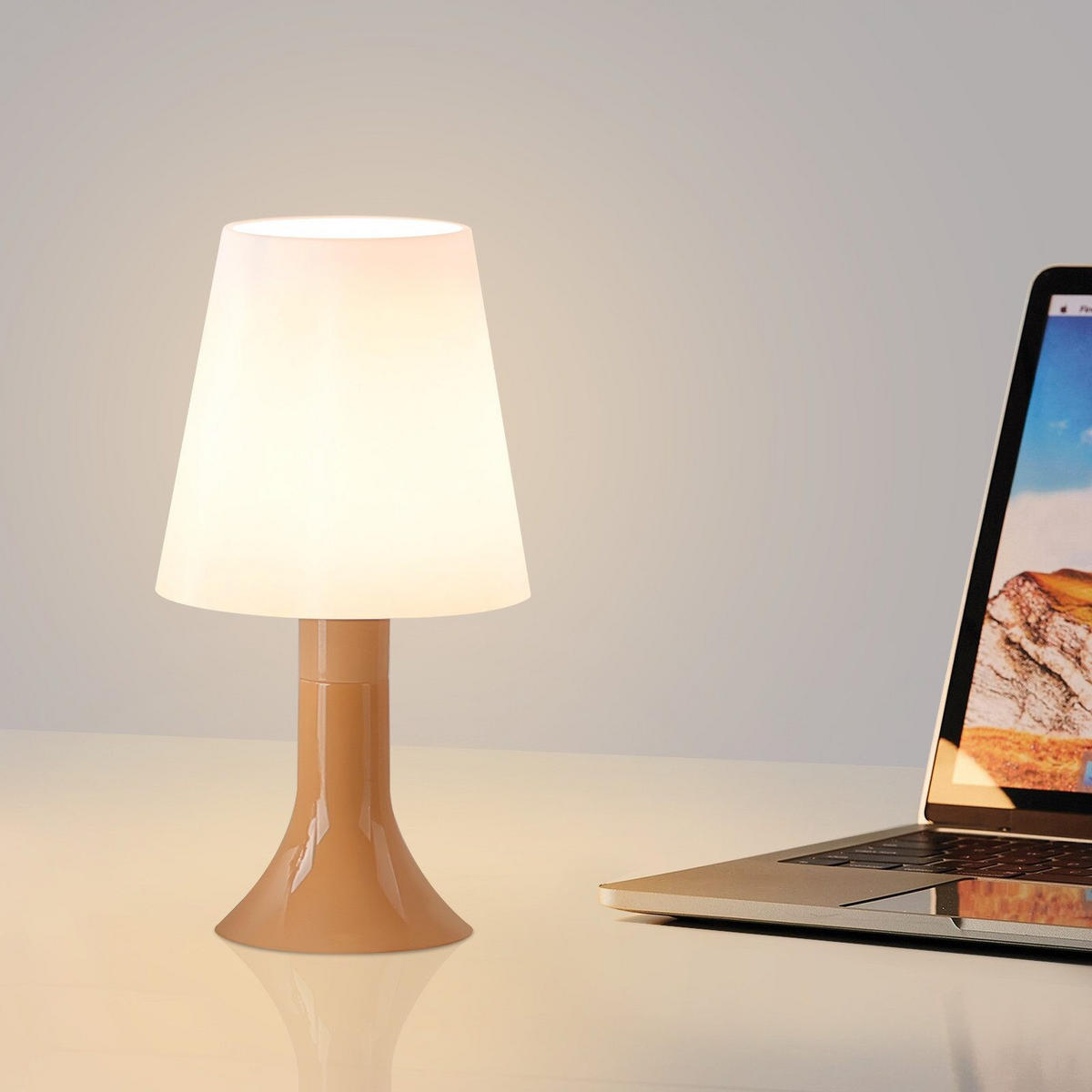 TISCHLAMPE Silvanus 9/24.5/13 cm - Braun, Kunststoff (9/24.5/13cm) - ZMH