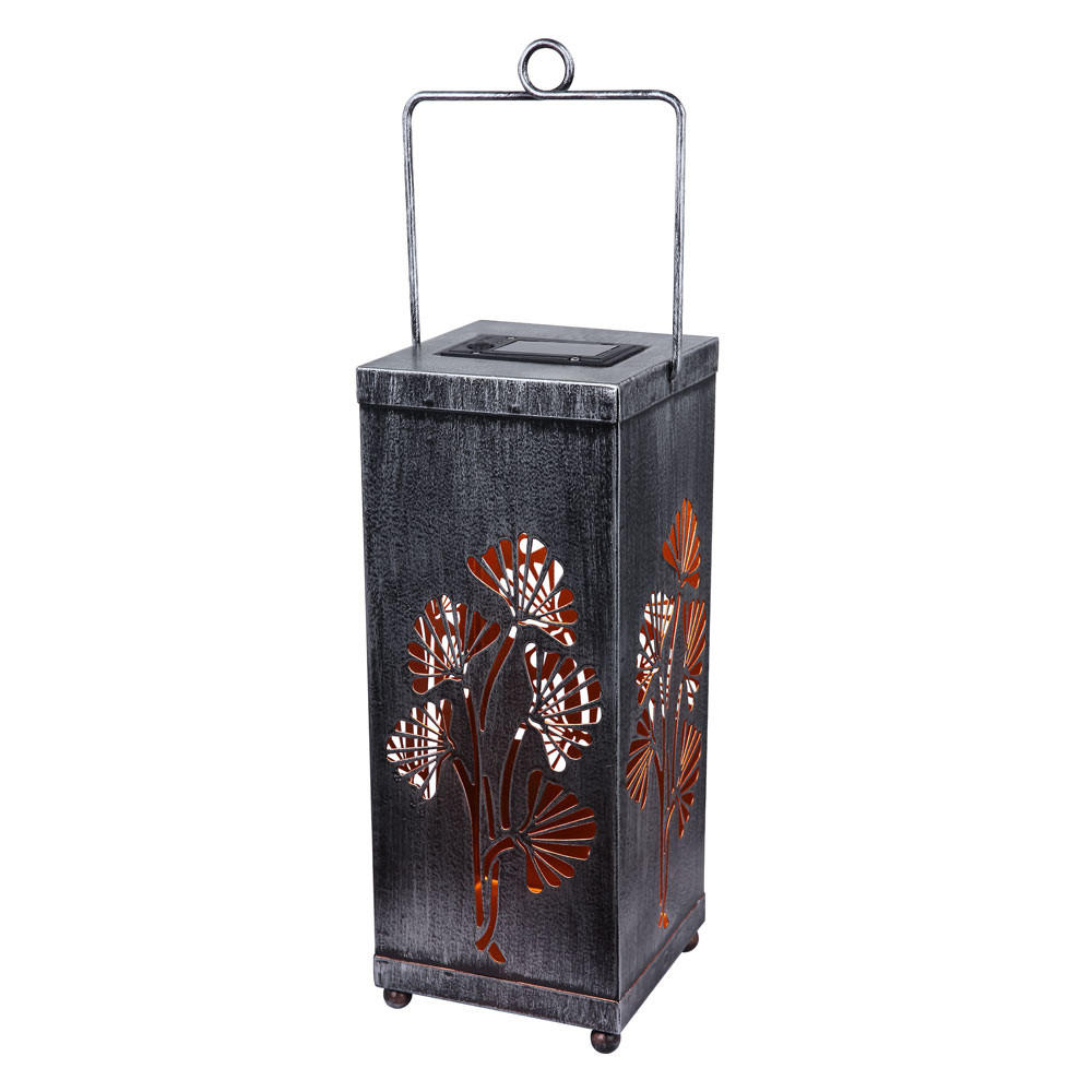 LED AUSSENLEUCHTE Solarleuchte Silber - Silberfarben, Metall (11/11/26.8cm)