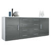 SIDEBOARD Verona Grau Hochglanz - Grau, Holzwerkstoff (166/72/35cm) - Vladon