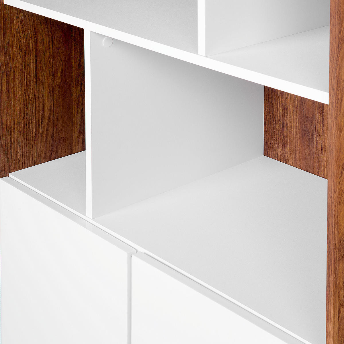 SCHRANK 3 Fächer Columbus - Dunkelbraun, Holzwerkstoff (79/182/40cm) - Beliani