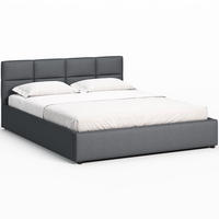 POLSTERBETT 160×200 mit Bettkasten und Lattenrost Mika 028-45 Graphit Dunkelgrau Geflochten - Graphitfarben, Holz (160/200cm) - Jana
