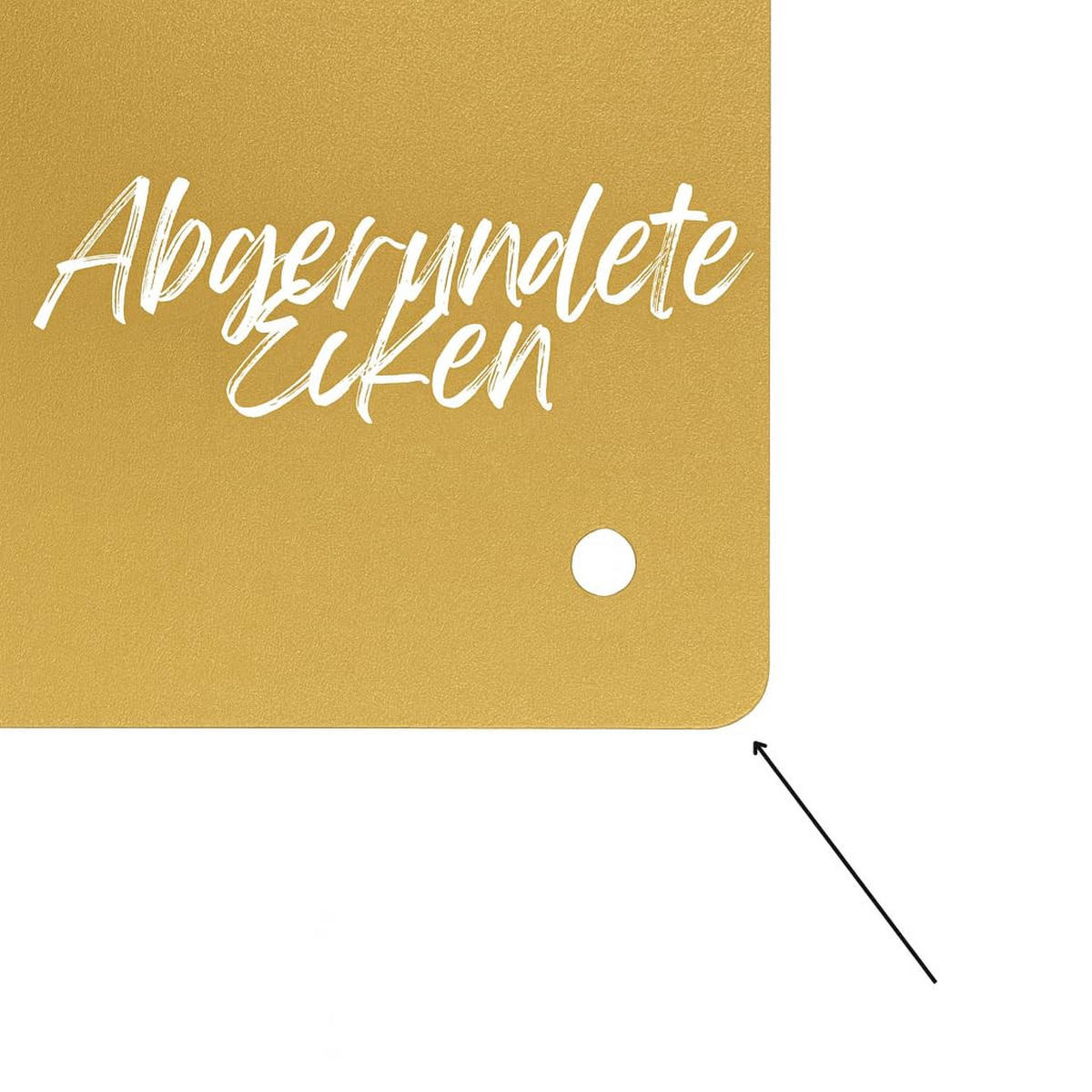 MAGNETTAFEL Klein & Groß Gold 80x80 cm - Magnetisches Stahlboard für Magnete, Fotos und Notizen, Beschreibbar - Goldfarben, Metall (80/80/0.7cm) - ANWICAR