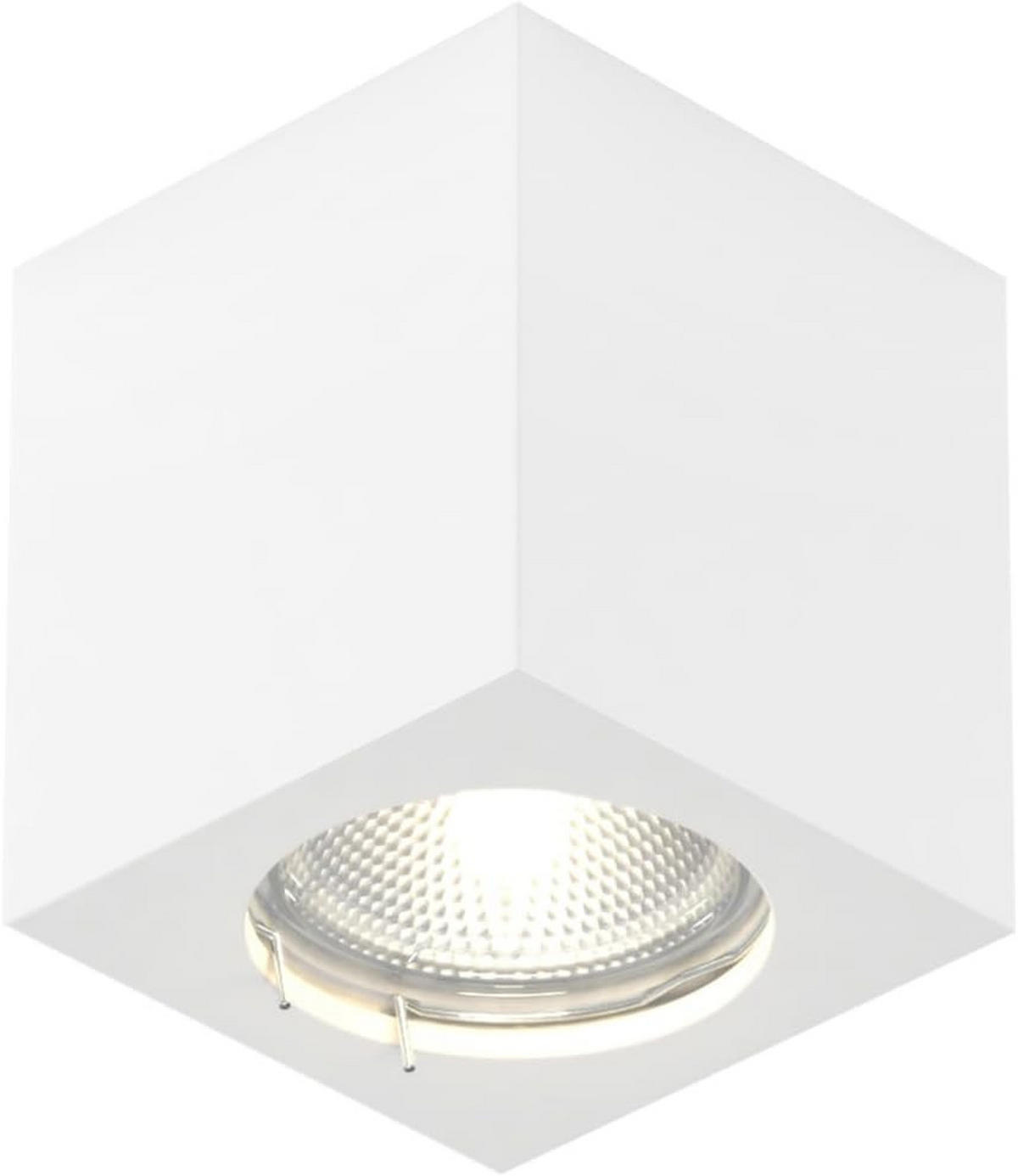 DECKENSTRAHLER Lanter 7/7.5/7 cm - Weiß, Metall (7/7/7.5cm) - ZMH