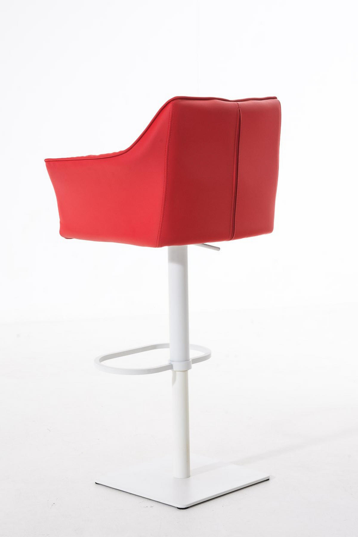 BARHOCKER Damaso 88x64x45 cm rot - Rot, Leder (64/88/45cm) - furnicato