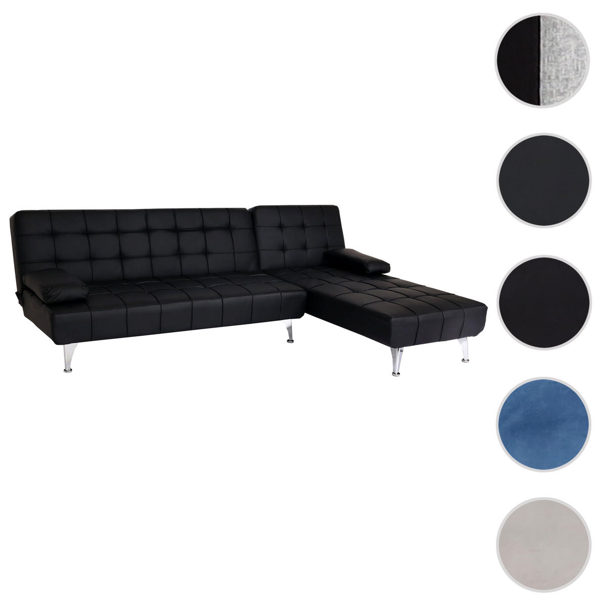 SCHLAFSOFA Schwarz - Schwarz, Textil (236/95cm) - MCW