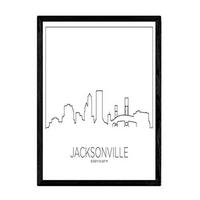 POSTER Jacksonville Skyline A3 Rahmenlos - Klar, Papier (29.7/5/42cm) - Nacnic