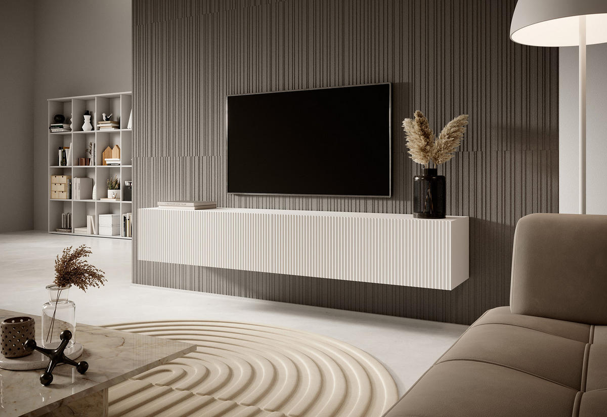 TV-HÄNGEBOARD Veldio Weiß 175 cm - Weiß, Holzwerkstoff (175/28.5/31.6cm) - Selsey