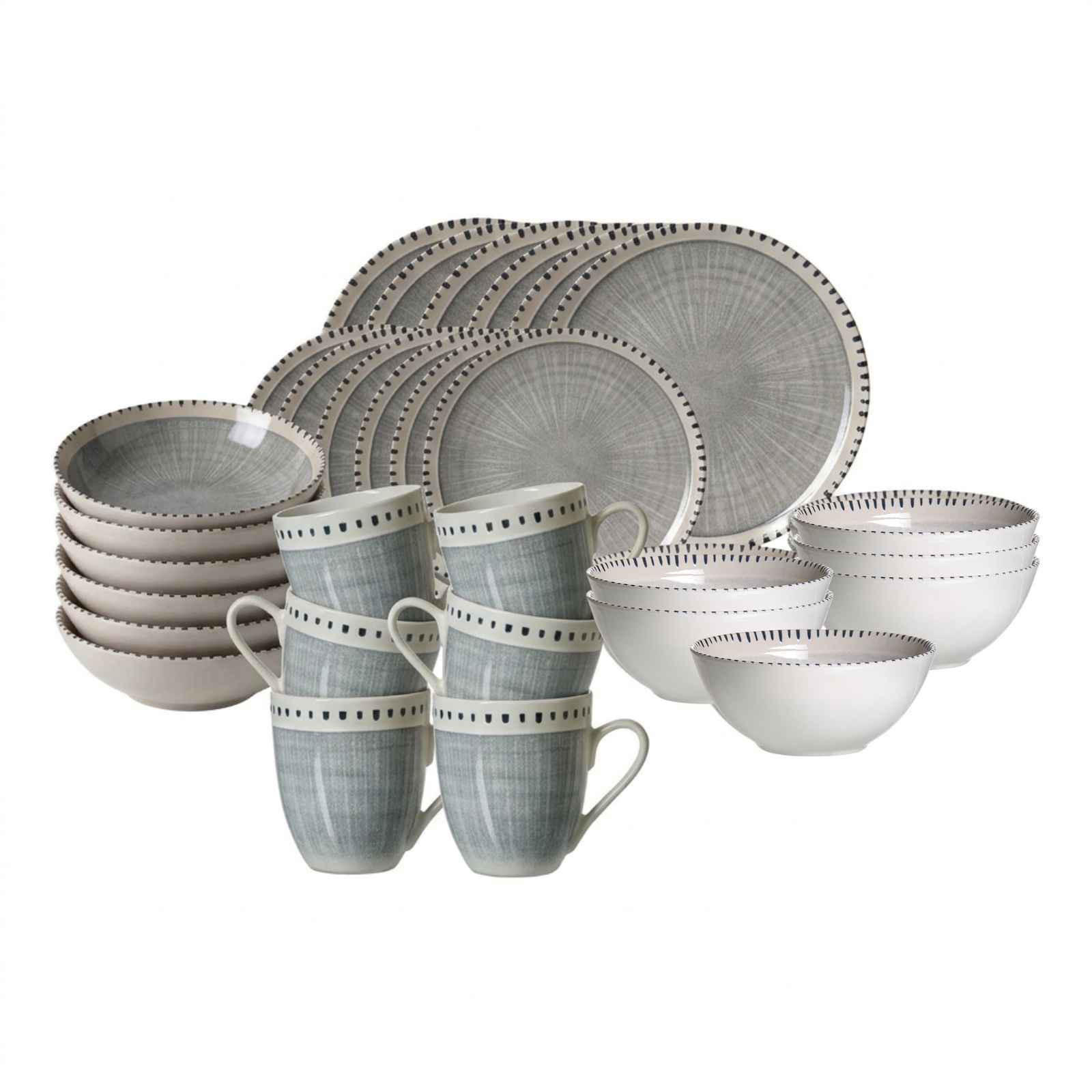 KOMBI-SET Natura Grau 30-tlg. - Grau, Keramik (2/2/2cm) - Ritzenhoff Breker