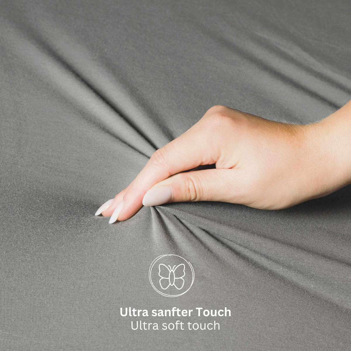 TOPPER Spannbettlaken BASIC - Grau, Textil (140/200cm) - Schöner Wohnen