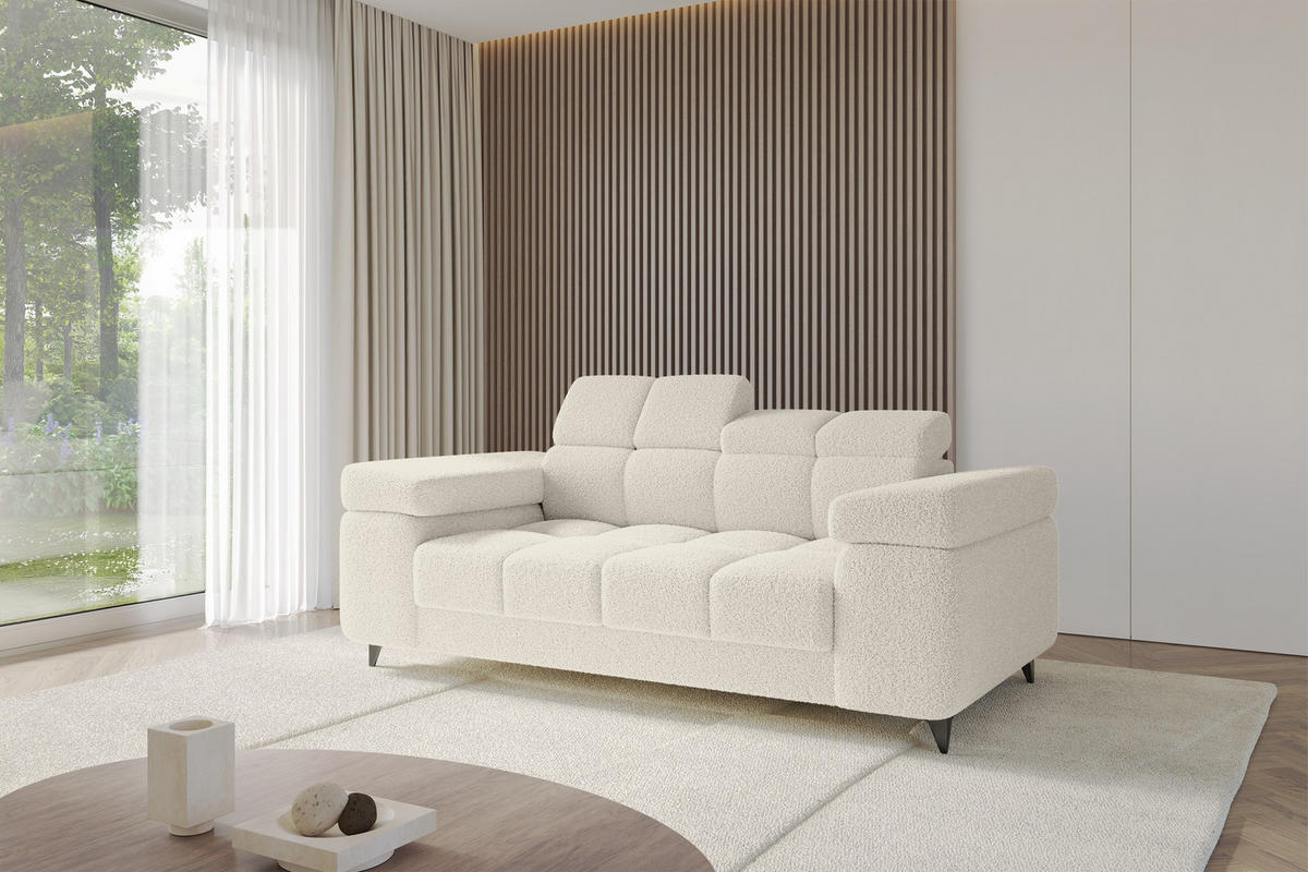 SOFA 2-Sitzer LORD-S1 194x97x90 cm Beige Bouclé - Beige, Holzwerkstoff/Textil (194/90/97cm) - ALTDECOR