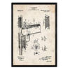 POSTER Pistola Patent Gerahmt A3 Schwarzer Rahmen - Schwarz, Papier (29.7/5/42cm) - Nacnic