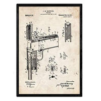 POSTER Pistola Patent Gerahmt A3 Schwarzer Rahmen - Schwarz, Papier (29.7/5/42cm) - Nacnic