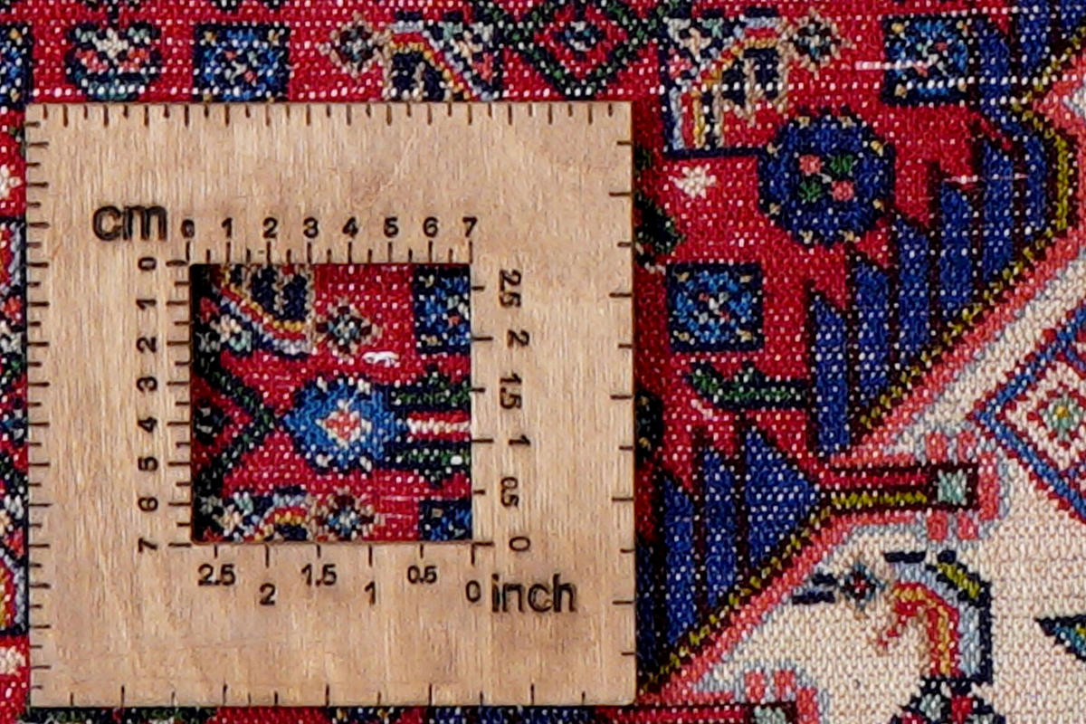 ORIENTTEPPICH handgeknüpft Assadabad Rot 152/106 cm Schurwolle - Rot, Textil (106/152cm) - Looma