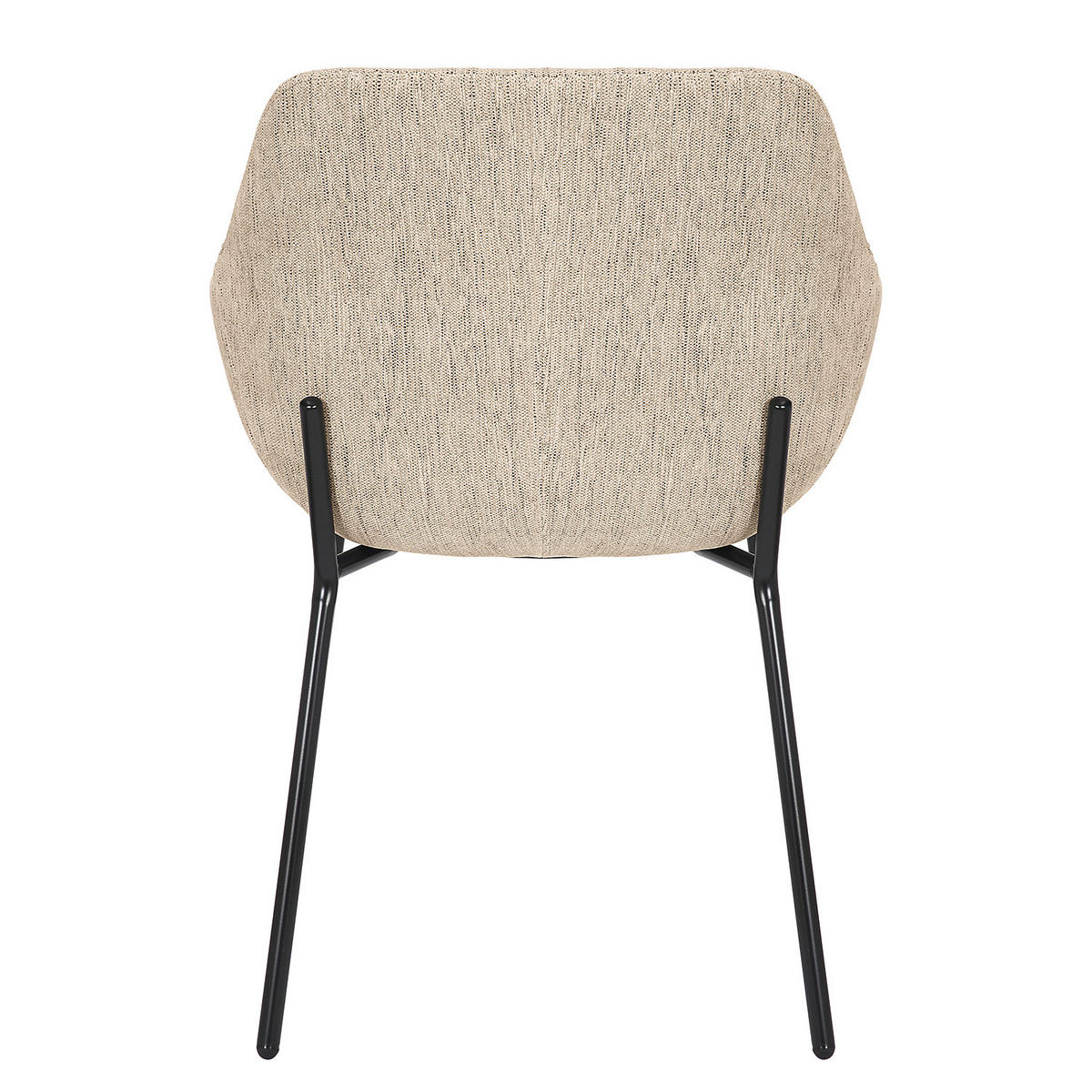 POLSTERSTUHL - Beige/Schwarz, Textil/Metall (59/79/61cm) - home24