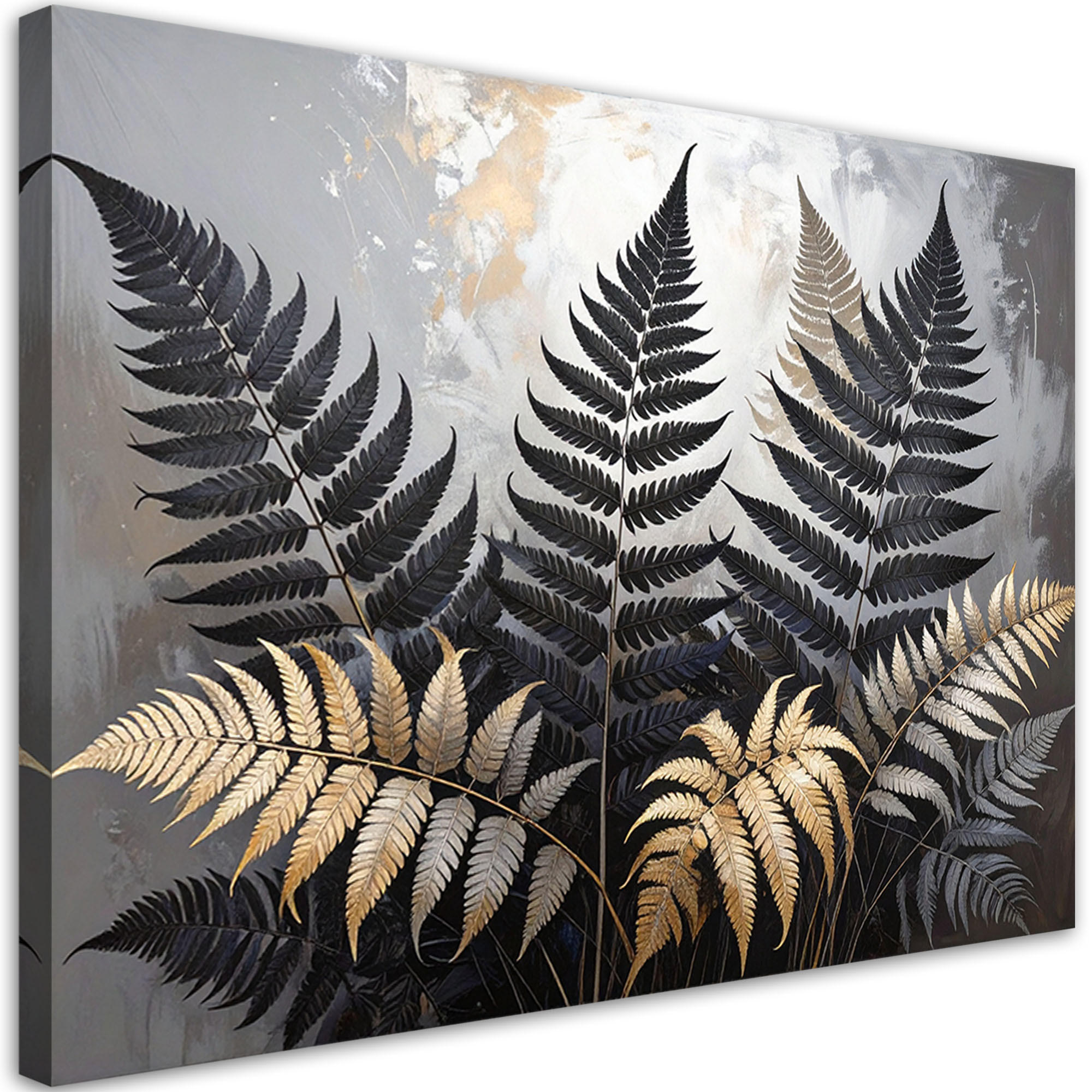 Feeby Leinwandbild, Schwarz 60x40 cm