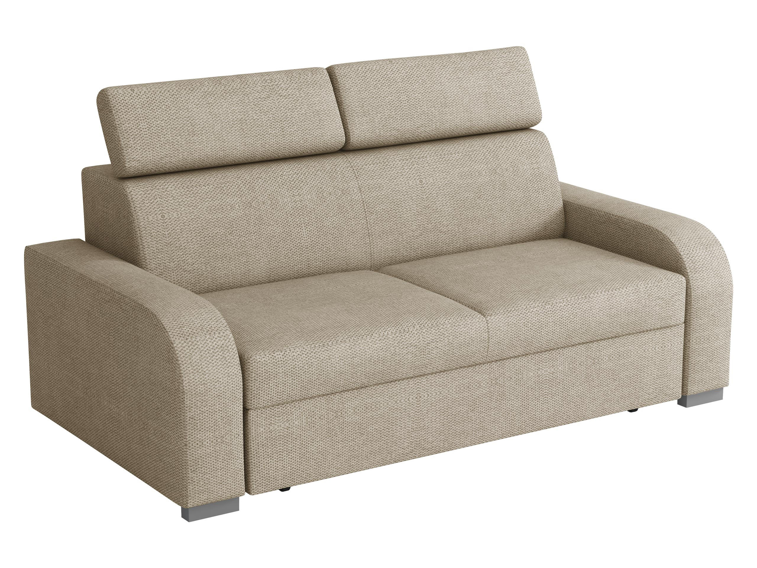 SOFA Oslo 3 - Silberfarben/Naturfarben, Holz/Kunststoff (200/85/100cm) - MIRJAN24