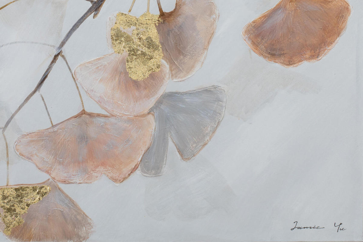 ACRYLBILD HANDGEMALT 80/80 cm - Beige/Braun, Holz/Textil (80/80cm) - KUNSTLOFT