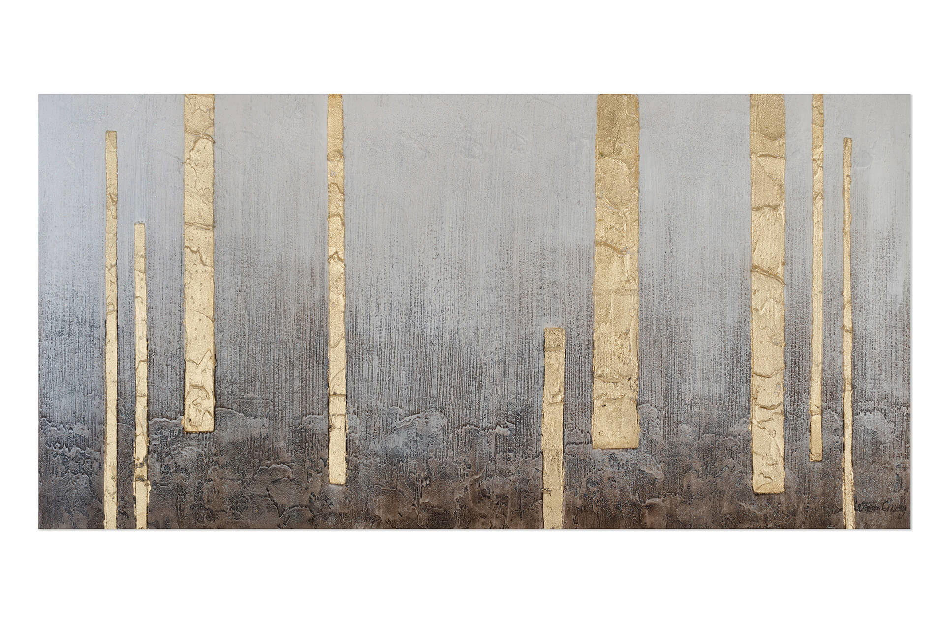 ACRYLBILD HANDGEMALT 120/60 cm - Grau, Holz/Textil (2/60cm) - KUNSTLOFT