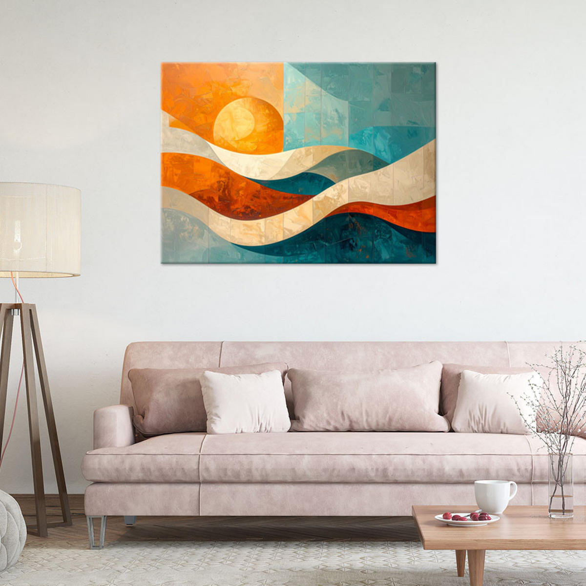 LEINWANDBILD 3D und geometrisch 60x40cm - Multicolor, Textil (60/40cm) - Feeby