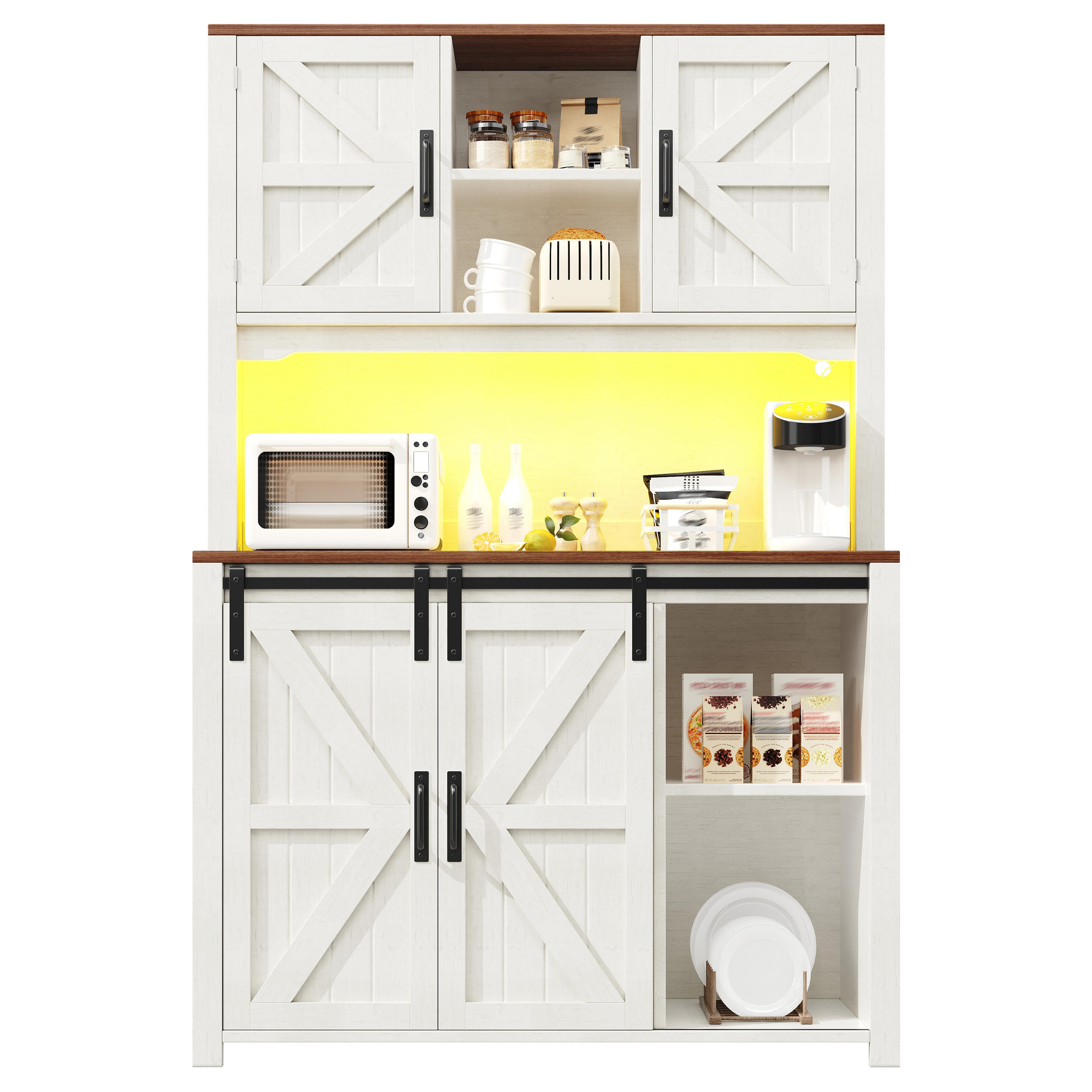 BUFFET Weiß 115/40/174.7 cm - Weiß, Holz (115/174.7/40cm) - PANGIVO