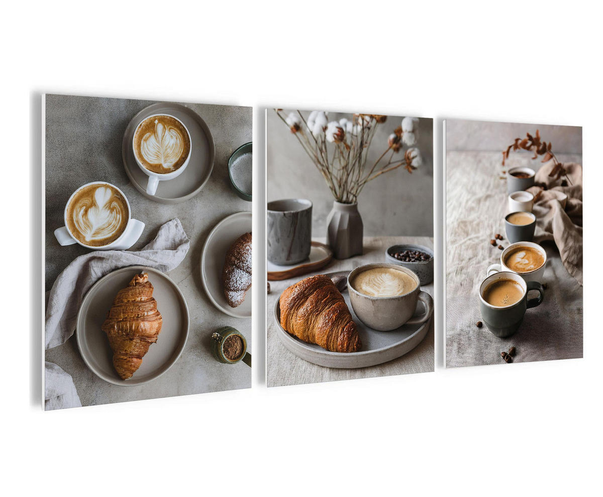 BILDERSET 3er-Set 30x40 cm Kaffee grau braun - Beige, Kunststoff (30/40cm) - artissimo