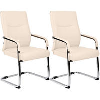 SCHWINGSTUHL 2er Set Lederlook Creme - Creme, Textil/Metall (55/88/60cm) - CLP