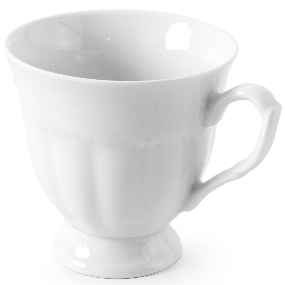 TASSEN-SET TASSE mit Untertasse Chodziez MARIA TERESA 6-tlg - Weiß, Keramik (0.25L) - KONSIMO®